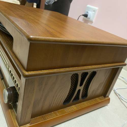 全新國產黑膠唱盤 可播黑膠/CD/mp3 有收音機功能 外型復古