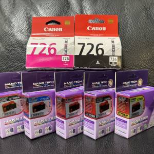 全新Canon PIXMA printer 墨水 CLI-726 及 CLI-725 共7盒
