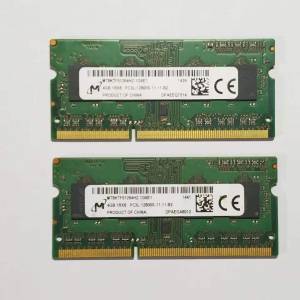 2 pcs of MICRON DDR3 4GB (TOTAL 8GB) 1.35V 1600MHz NOTEBOOK RAM