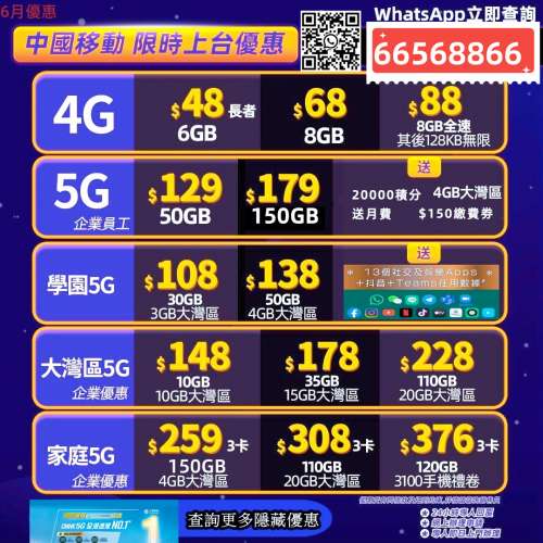 ☎️☎️轉台續約☎️中國移動☎️獨家內部優惠☎️