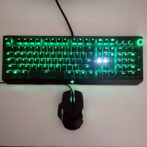 Razer Blackwidow Elite Mechanical Gaming Keyboard + Mouse 雷蛇 機械 鍵盤 綠軸 ...
