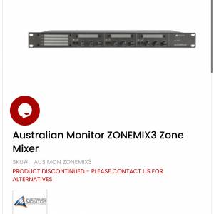 Australian Monitor ZONE MIX3 - Discontinued Mixer