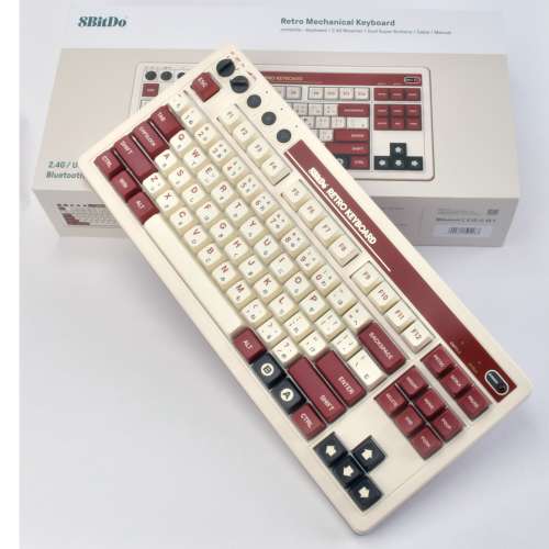 8BitDo Retro Mechanical Keyboard Nintendo Famicom 八位堂復古機械鍵盤任天堂紅白...