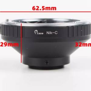 PIXCO Nikon F Mount D/SLR Lens to C-Mount (1" Screw Mount) Cine & CCTV Camera