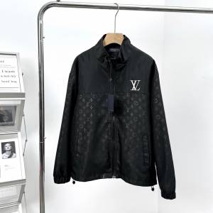 Louis Vuitton/路易威登LV刺繡Logo滿印暗紋小方領外套衝鋒衣