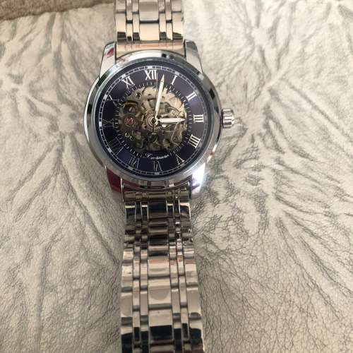 【官方正品】双面镂空朋克全自动机械手表男士款日历防水夜光