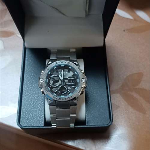 高檔次第6代鋼鐵之芯實心錶帶快手賈大師男士手錶太陽能機械錶男