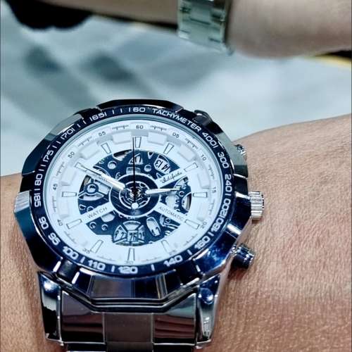 陀飛輪鏤空全自動純機械手錶男士大表盤防水夜光日曆商務簡約韓版