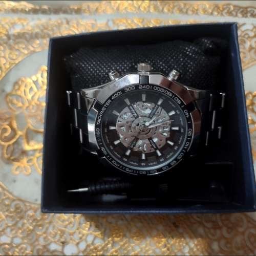 陀飛輪鏤空全自動純機械手錶男士大表盤防水夜光日曆商務簡約韓版