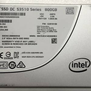 多件 Intel SSD DC S3510 800GB SATA 2.5 企業固態硬盤