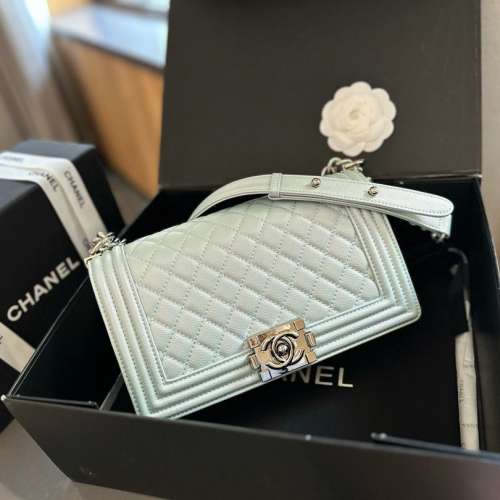 Chanelleboy女包包單肩斜包鏈條包腋下包斜挎包