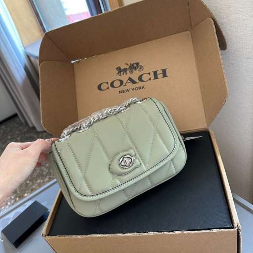 蔻馳 女包包單肩斜包鏈條包腋下包斜挎包