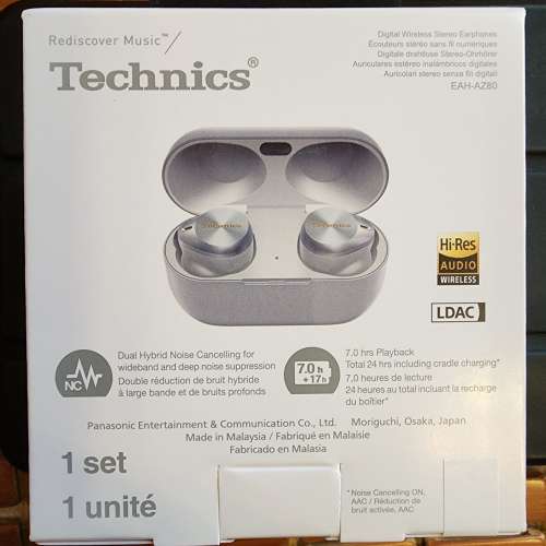 銀色 Technics EAH-AZ80 行貨 全新