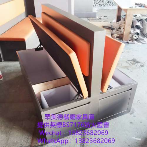 雙面卡座訂製,共用靠背儲物櫃抽屜沙發梳化座椅訂造,防火卡位梳化,卡座沙發咕臣梳化...