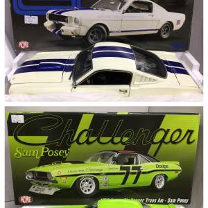 ACME 1/18 SHELBY DRIVING SCHOOL 1965 G.T.350 / 1970 Dodge Challenger Trans Am Sa