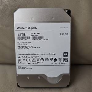 WD WESTERN DIGITAL DC HC520 12TB HDD 硬碟 （****S38H)