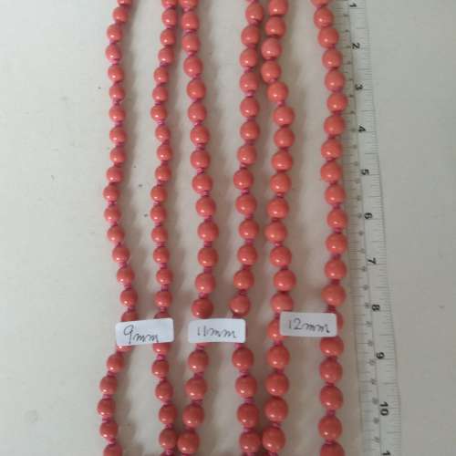 中國工藝品瓷珠頸鏈 ，9/11/12mm約24寸，古舊存貨。每條200元，一手3條共售500元，...