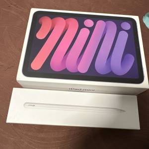 Apple iPad Mini 6  WiFi 版  256GB 紫色 行貨 99%新全套有盒送apple pencil 2