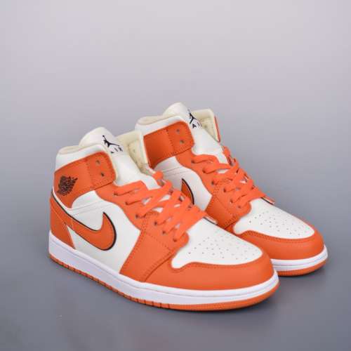 Air Jordan 1 Mid 白橙扣碎