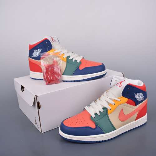 Air Jordan 1 Mid 藍粉紅