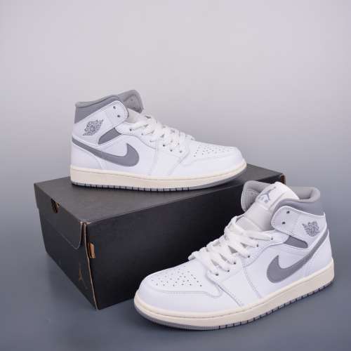 Air Jordan 1 Mid 氧化白灰 純原系列