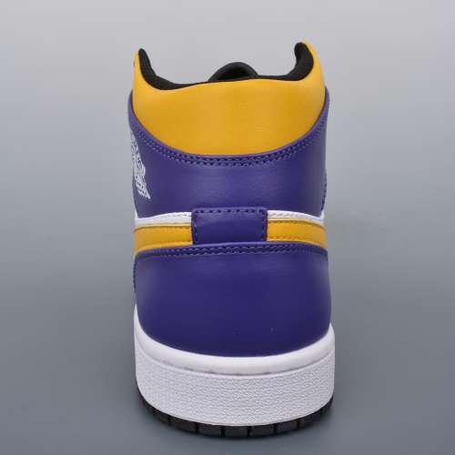 Air Jordan 1 Mid 紫黃白湖人