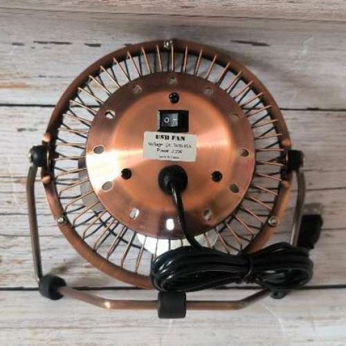 全新 古銅色 USB 4吋 迷你 電風扇