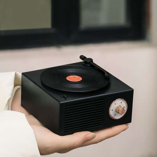 音響 X10 可插卡 桌面擺件 復古黑膠唱片機 高顏值高音質 男生宿舍臥室家用 多模式...