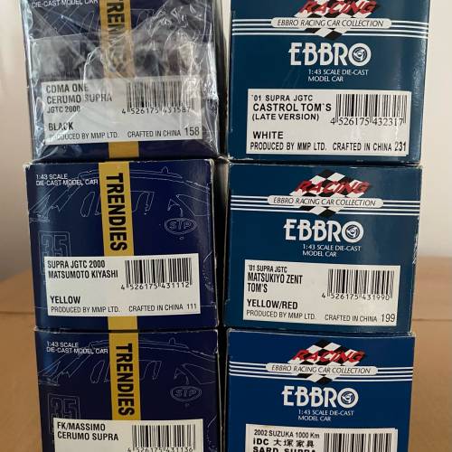 全新原厰原裝日版EBBRO 1/43 🏆 TOYOTA 六款賽車🏁模型