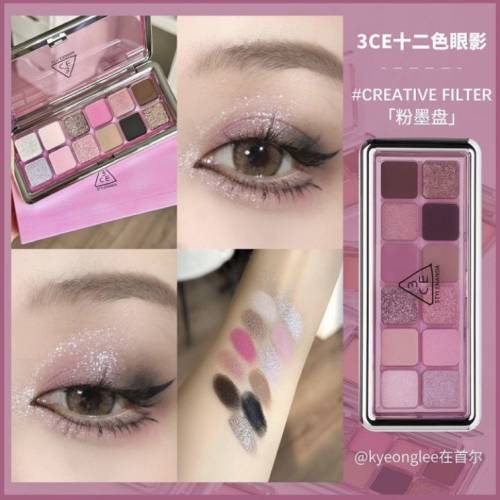 消腫神器‼️3CE 12色眼影✨顏色飽和度高➕順滑 🎉