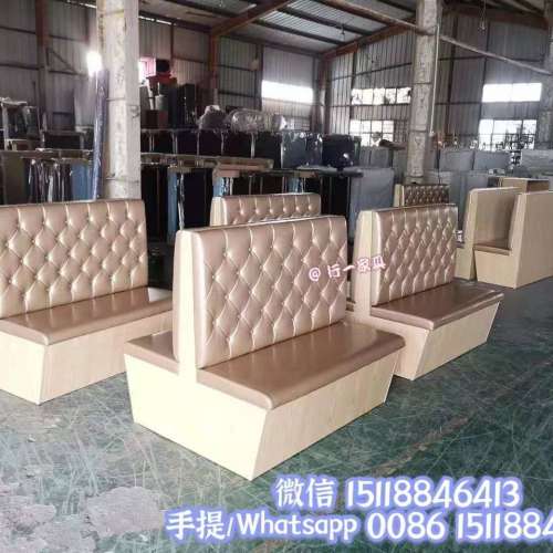 餐廳傢俬訂造，雙面卡位梳化訂造，西餐廳阻燃卡座沙發，茶餐廳儲物卡位梳化，英標防...