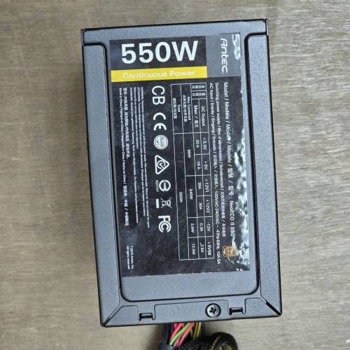 二手 ANTEC NEO ECO II 550W 80PLUS BRONZE ATX POWER SUPPLY