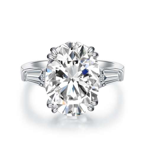 925純銀粉鑽戒大鴿子蛋豪華婚戒