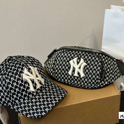 MLB 帽子加腰包組