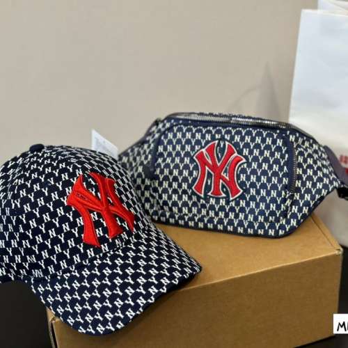 MLB 帽子加腰包組