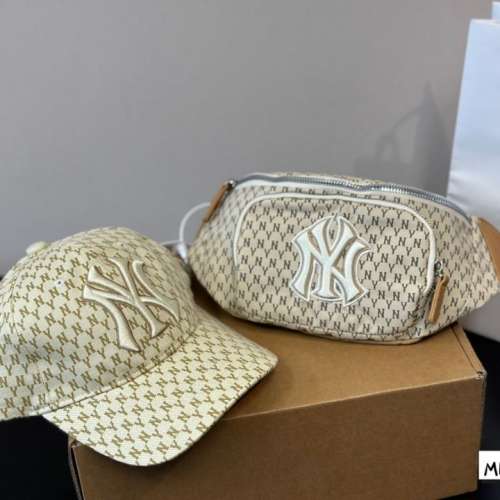 MLB 帽子加腰包組