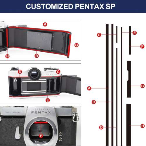 eTone Pre-Cut Light Seal Foam Sponge Kits Repair For Pentax Spotmatic II