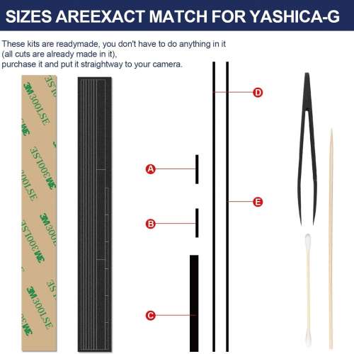 eTone Pre-Cut Light Seal Foam Sponge Kits Repair For Yashica Electro 35 G/GT/GS