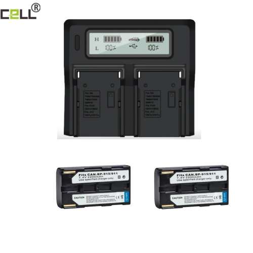 TPCELL Lithium-Ion Battery Pack For CANON BP-911, BP-911K, BP-914, BP-915 代用...