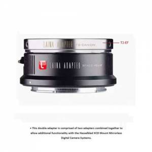 LAINA Lens Mount Double Adapter, T-Mount (T / T-2) Screw Lens To Hasselblad XCD