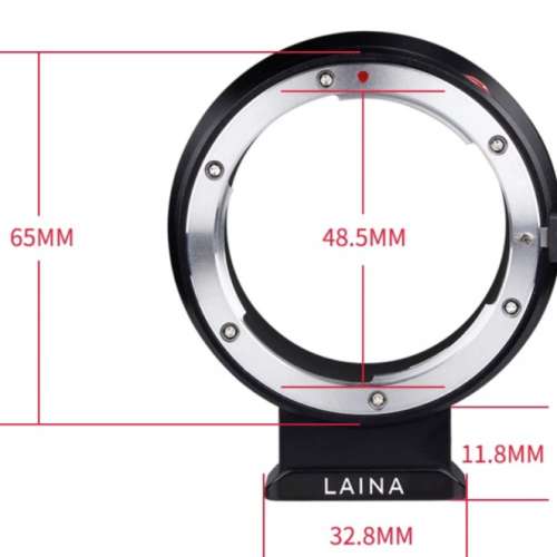 LAINA Lens Mount Double Adapter, T-Mount (T / T-2) Screw Lens To Hasselblad XCD