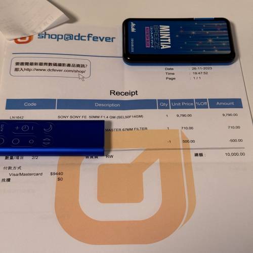 99% 新 Sony FE 50mm F1.4 GM