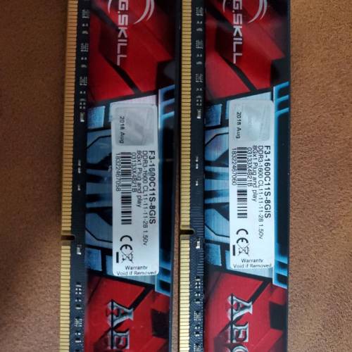 Aegis DDR3 8GB x 2 及 i3 cpu 4160