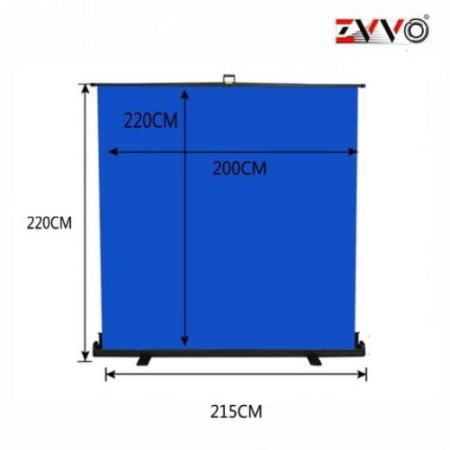 ZVVO Roll Up Chromakey BLUE SCREEN Background (直播專用藍色背景屏幕易拉架)