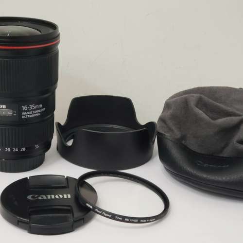 Canon EF 16-35mm f/4 L IS USM - 95% New，Hoya Pro1 Digital MC UV 保護濾鏡送