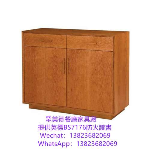 防火板餐邊櫃訂製,港式餐廳茶水櫃訂做,木紋膠板碗碟櫃儲物櫃餐廳櫃子訂造廠家