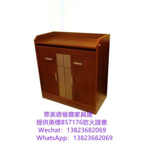 防火板餐邊櫃訂製,港式餐廳茶水櫃訂做,木紋膠板碗碟櫃儲物櫃餐廳櫃子訂造廠家