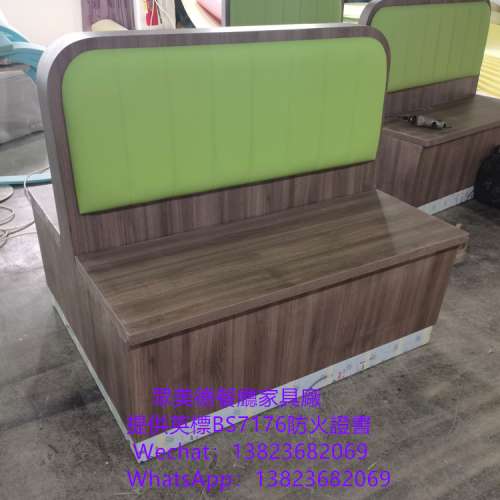 餐飲店梳化沙發訂製,可做個性形狀缺口沙發訂做,防火皮革儲物櫃梳化沙發訂造廠家