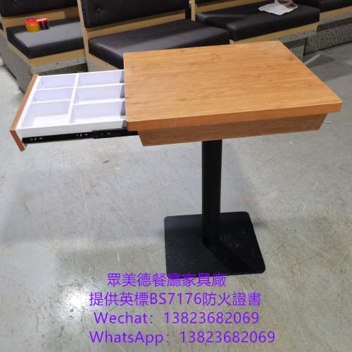 防火板實木包邊餐枱訂製,收納櫃抽屜餐桌訂做,港式茶餐麵館儲物櫃抽桶餐桌枱子訂做