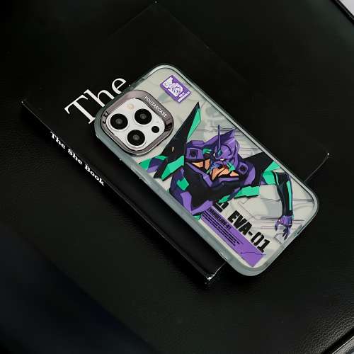 全新現貨 EVA新世紀款式 彩印側邊支架 iPhone12~iPhone15promax都有 免費順豐智能...